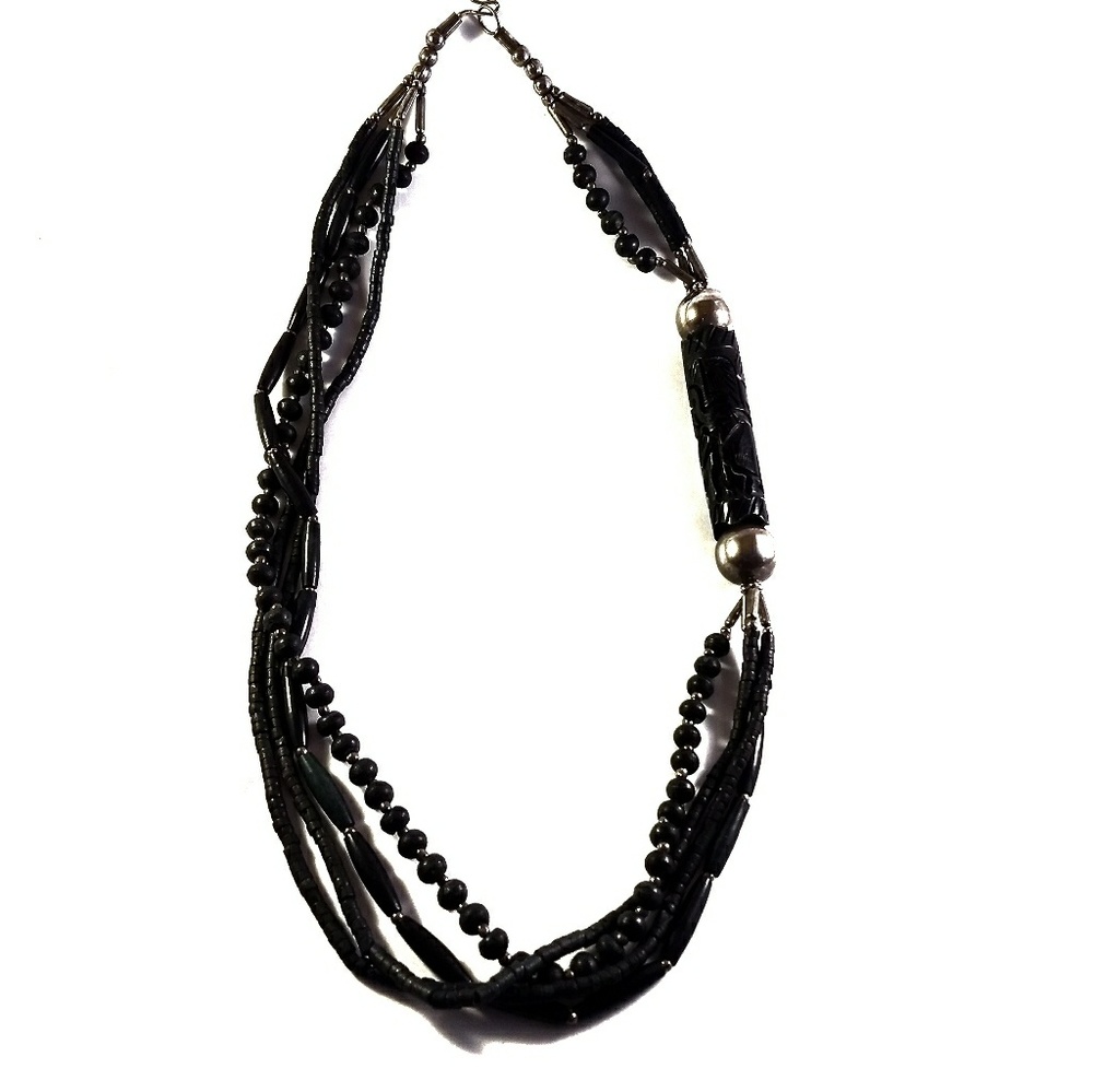 Fabulous Vintage multi strand chunky necklace.